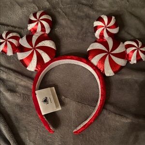 Disney Red and White Peppermint Ears Headband